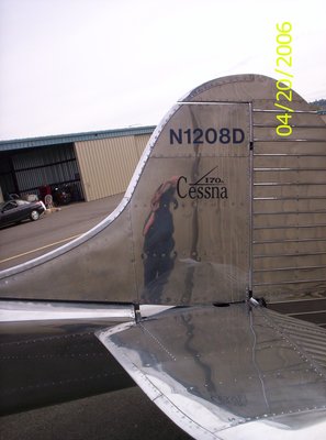 Rudder poilished and rear of fuealage
