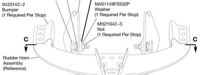 C-152 Rudder Stop Bumper