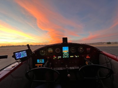 Llano, Texas Airport sunset