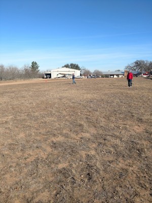 N5713C Anna and Chuck Miller in front of my hangar