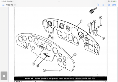 Shock Mounted Panel 170-B SN: 25373 and on