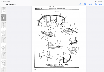 ‘56 and later 172 models, NOTE added Items 1A and 7A added after SN 36996