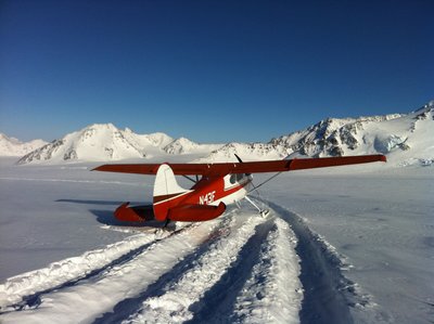 Spring strip on top of Knik/Marcus Baker at 9700'MSL