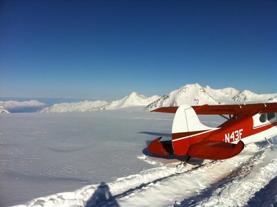 Looking down glacier towards Knik Matanuska Susitna