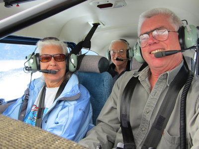 Louise, Garnett, and Richard enjoying Alaska